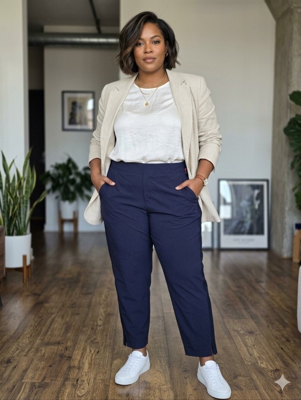 Athleta Navy High-Rise Slim Ankle Pants - Women